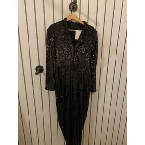 Express Sequin Jumpsuit Size